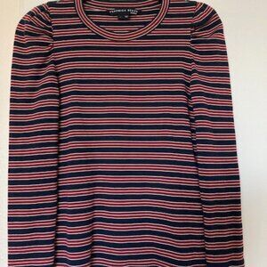 VERONICA BEARD STRIPED TOP NAVY, WHITE AND RED SIZE SMALL-MEDIUM